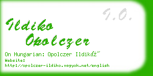 ildiko opolczer business card